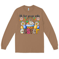 Toasted Coconut Oh For Peeps Sake Easter Long Sleeve Tee - CowhideDigitalArt