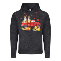 Vintage Black basenji pumpkin truck fall leaf thanksgiving halloween Vintage Hoodie - linhVisuals