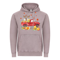 Vintage Zinc basenji pumpkin truck fall leaf thanksgiving halloween Vintage Hoodie - linhVisuals