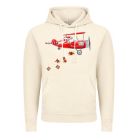 Vintage Artic christmas santa claus pilot flying airplane gift tee Vintage Hoodie - linhVisuals