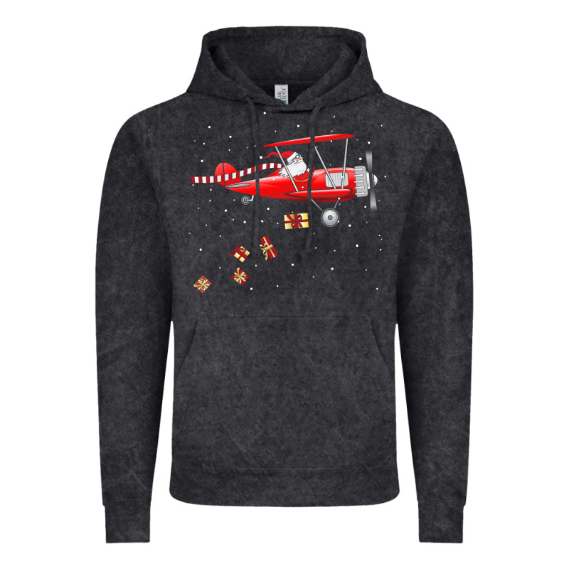 Christmas Santa Claus Pilot Flying Airplane Gift Tee Vintage Hoodie by linhVisuals | Teevron