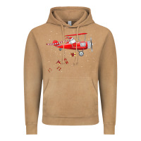 Vintage Camel christmas santa claus pilot flying airplane gift tee Vintage Hoodie - linhVisuals