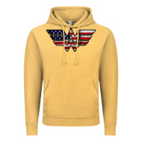 Vintage Mustard Wonder woman american flag Vintage Hoodie - linhVisuals