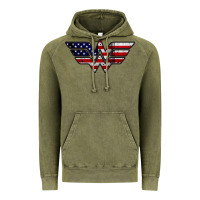 Vintage Olive Wonder woman american flag Vintage Hoodie - linhVisuals