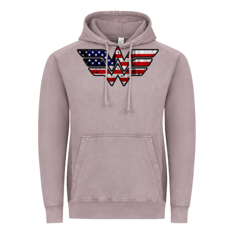 Wonder Woman American Flag Vintage Hoodie by linhVisuals | Teevron