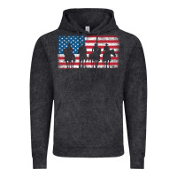 Vintage Black cowboy patriotic american flag 4th of july gift tee Vintage Hoodie - linhVisuals