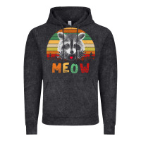 Vintage Black funny vintage raccoon meow raccoon lovers Vintage Hoodie - linhVisuals