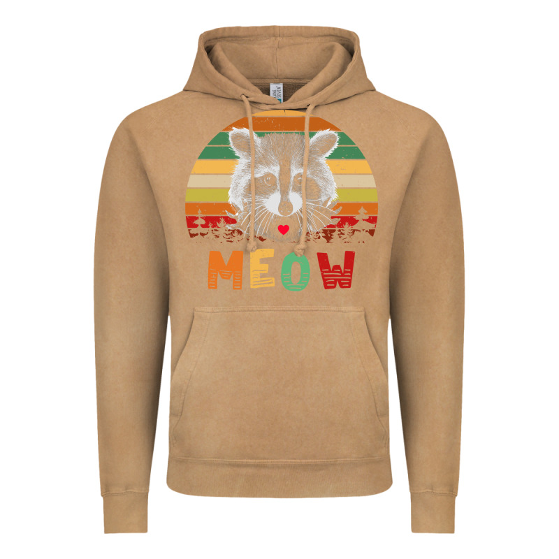 Funny Vintage Raccoon Meow Raccoon Lovers Vintage Hoodie by linhVisuals | Teevron