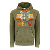 Vintage Olive funny vintage raccoon meow raccoon lovers Vintage Hoodie - linhVisuals