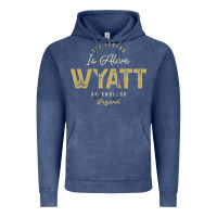 Vintage Denim The Legend Wyatt Funny Personalized Name Vintage Hoodie - linhVisuals