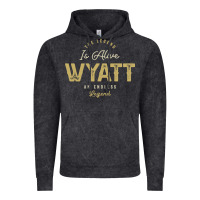 Vintage Black The Legend Wyatt Funny Personalized Name Vintage Hoodie - linhVisuals
