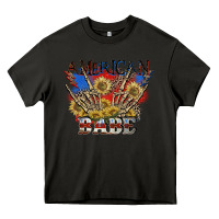 Asphalt American babe 4th of july Heavy Core Tee - CowGirlArtShop