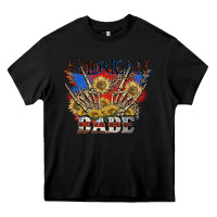 Black American babe 4th of july Heavy Core Tee - CowGirlArtShop