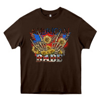 Chocolate Brown American babe 4th of july Heavy Core Tee - CowGirlArtShop