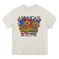 Cream American babe 4th of july Heavy Core Tee - CowGirlArtShop