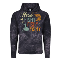 Cloud Black here fishy fishy fishy fishing lovers gifts Vintage Hoodie - linhVisuals