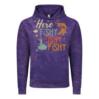 Cloud Purple here fishy fishy fishy fishing lovers gifts Vintage Hoodie - linhVisuals