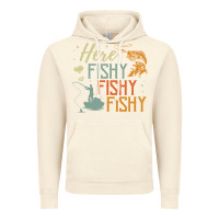 Vintage Artic here fishy fishy fishy fishing lovers gifts Vintage Hoodie - linhVisuals