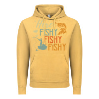 Vintage Mustard here fishy fishy fishy fishing lovers gifts Vintage Hoodie - linhVisuals
