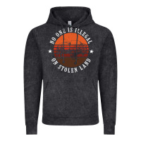 Vintage Black no one is illegal on stolen land 4th of july bison Vintage Hoodie - linhVisuals