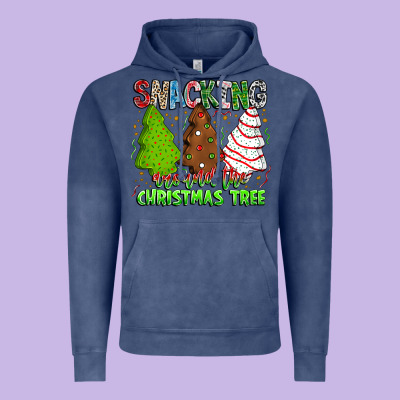 Snacking Around The Christmas Tree Vintage Hoodie Designed By Cowhidedigitalart
