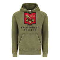 Vintage Olive Lake Forest College Vintage Hoodie - linhVisuals