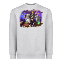 Heather Grey Cow Halloween Heavyweight Sweatshirt - RanaPortraitStore