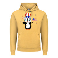 Vintage Mustard penguin american 4th of july penguin american flag Vintage Hoodie - linhVisuals