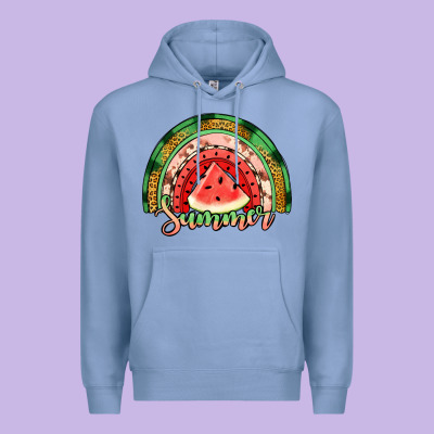 Watermelon Summer Rainbow Premium Hoodie Designed By Jasminsmagicworld