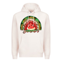 Pale Pink watermelon summer rainbow Premium Hoodie - Jasminsmagicworld