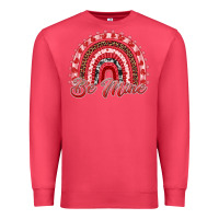 Cardinal be mine valentines day rainbow Premium Sweatshirt - RanaPortraitStore