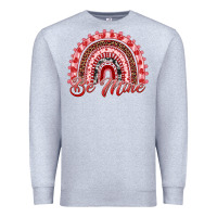 Heather Grey be mine valentines day rainbow Premium Sweatshirt - RanaPortraitStore