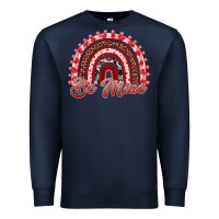 Navy be mine valentines day rainbow Premium Sweatshirt - RanaPortraitStore