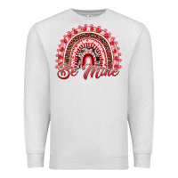 Oatmeal Heather be mine valentines day rainbow Premium Sweatshirt - RanaPortraitStore