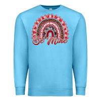 Ocean Blue be mine valentines day rainbow Premium Sweatshirt - RanaPortraitStore