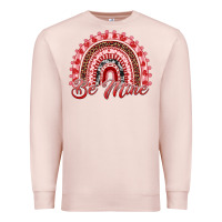 Pale Pink be mine valentines day rainbow Premium Sweatshirt - RanaPortraitStore