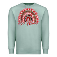 Seafoam be mine valentines day rainbow Premium Sweatshirt - RanaPortraitStore