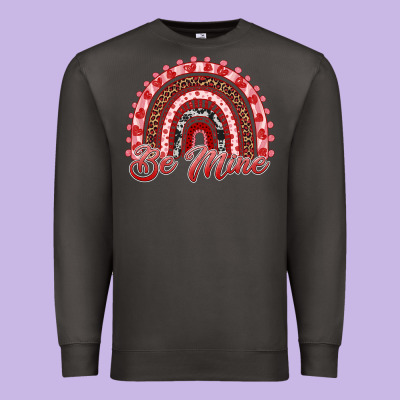 Be Mine Valentines Day Rainbow Premium Sweatshirt Designed By Ranaportraitstore