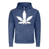 Vintage Denim weed leaf in a pocket marijuana cannabis Vintage Hoodie - linhVisuals