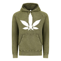 Vintage Olive weed leaf in a pocket marijuana cannabis Vintage Hoodie - linhVisuals
