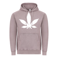 Vintage Zinc weed leaf in a pocket marijuana cannabis Vintage Hoodie - linhVisuals