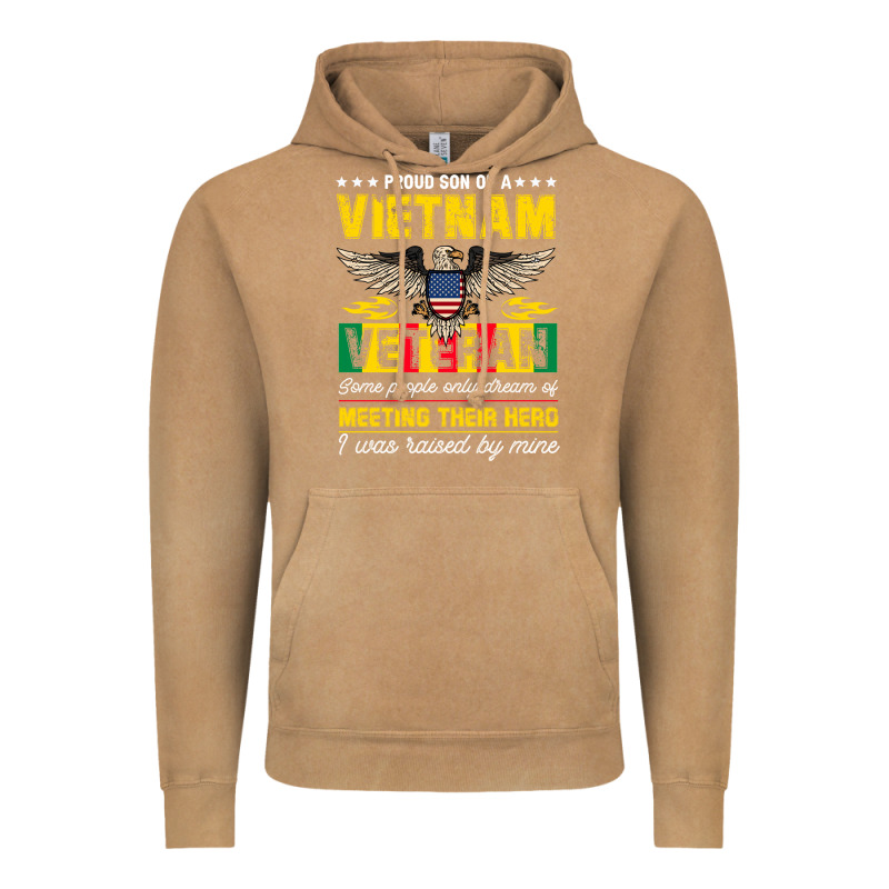 Proud Vietnam Veteran Son Gifts Raised By My Hero Veteran Day Vintage Hoodie by linhVisuals | Teevron