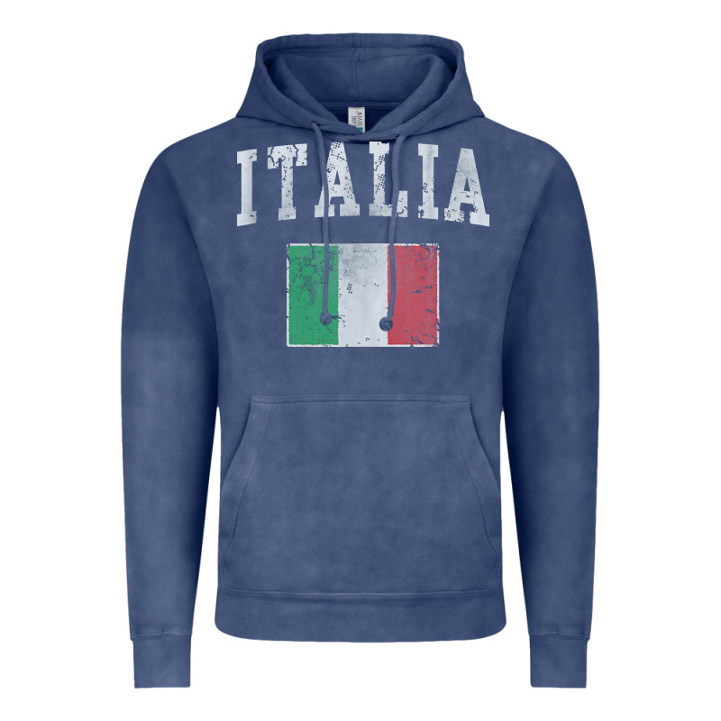 Vintage Italia Italian Flag Italy Italiano Vintage Hoodie by linhVisuals | Teevron