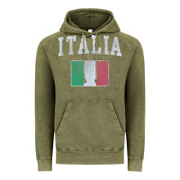 Vintage Olive vintage italia italian flag italy italiano Vintage Hoodie - linhVisuals