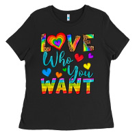 Black Western Love Who You Want Ladies Tee - BundleAndBundleShop