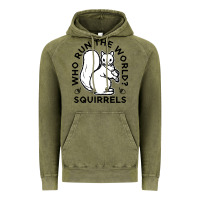 Vintage Olive who run the world squirrels Vintage Hoodie - linhVisuals