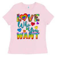 Bubblegum Pink Western Love Who You Want Ladies Tee - BundleAndBundleShop