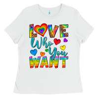 White Western Love Who You Want Ladies Tee - BundleAndBundleShop