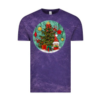 Cloud Purple christmas tree and gnome Vintage Tee - BundleAndBundleShop