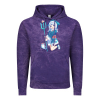 Cloud Purple Gawr Gura Vintage Hoodie - linhVisuals